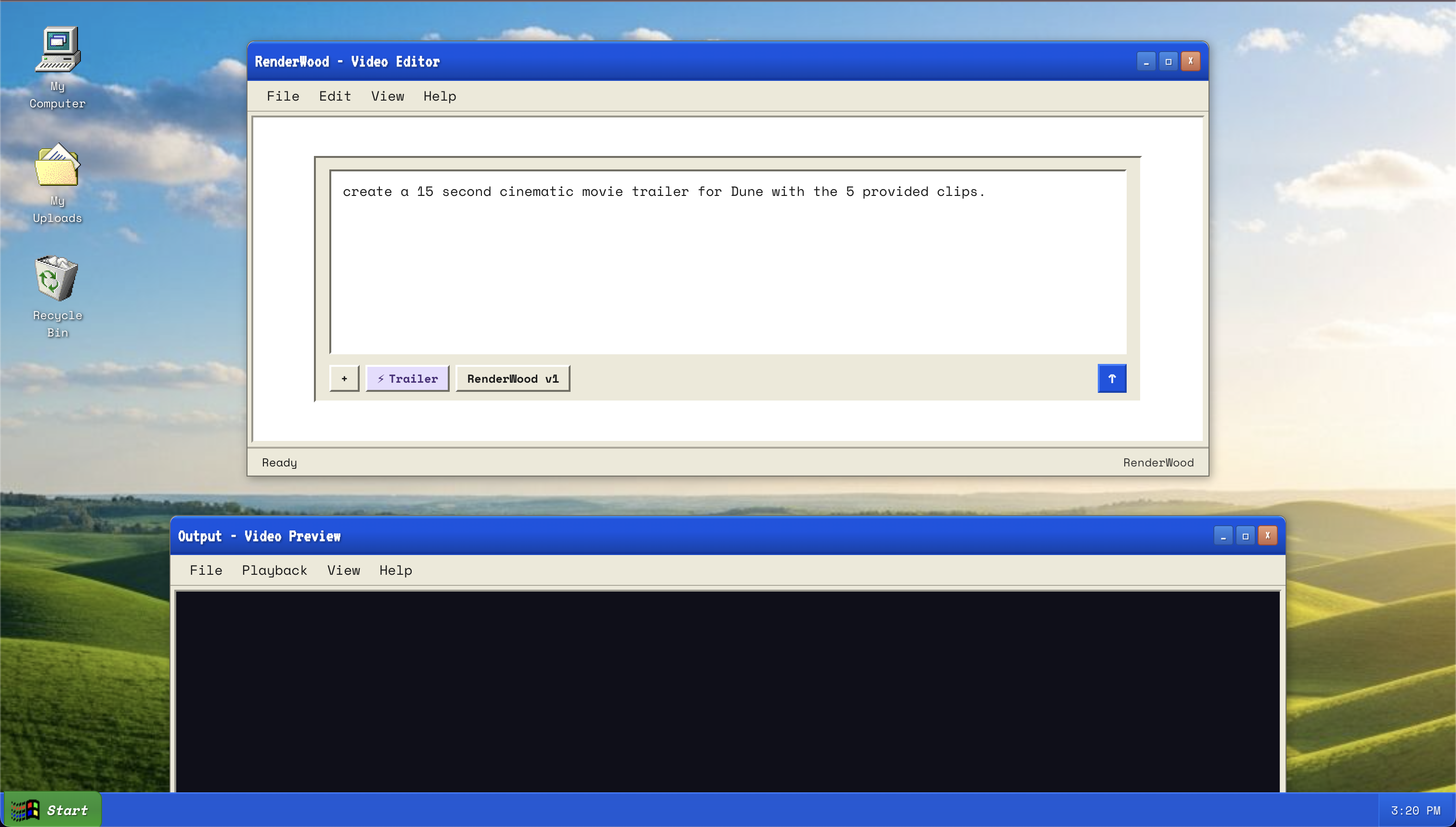 Renderwood frontend design